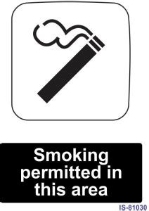 SignageShop lSmoking permitted in this area Emergency Sign Price in ...