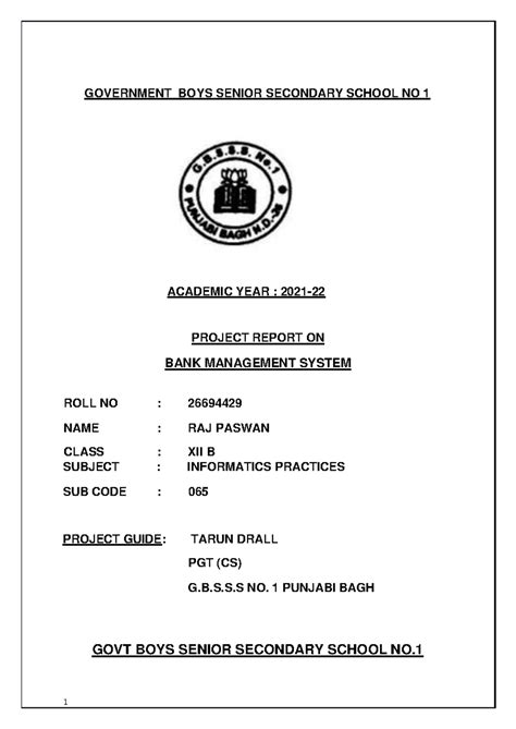 Raj paswan project file - GOVERNMENT BOYS SENIOR SECONDARY SCHOOL NO 1 ...
