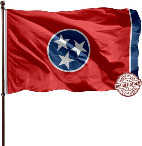 Amazon.com: TN Tennessee State Flag 3x5 Outdoor Double Sided- 3Ply 240D ...