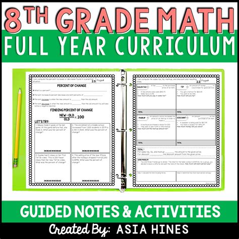 8th Grade Math Curriculum Guided Notes and Activities - 2023 Va Math ...
