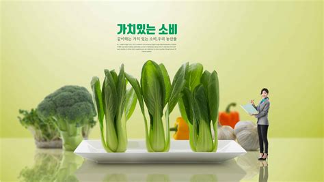 健康绿色蔬菜农产品海报设计psd素材-变色鱼