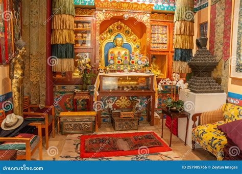 The Lhakang Shrine Room of the Tibet House Cultural Center at 22 W 15th ...