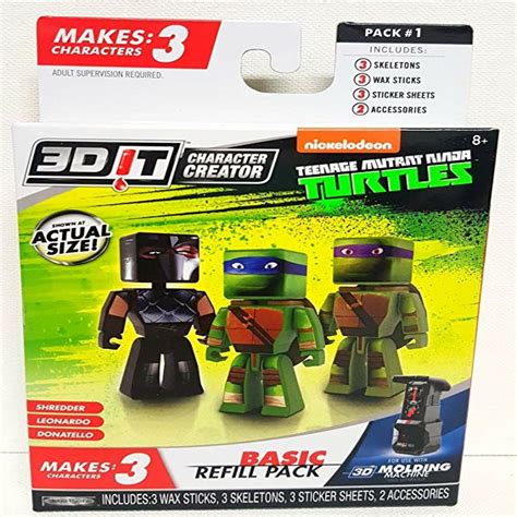 3D It Character Creator TEENAGE MUTANT NINJA TURTLES Molding Refill ...