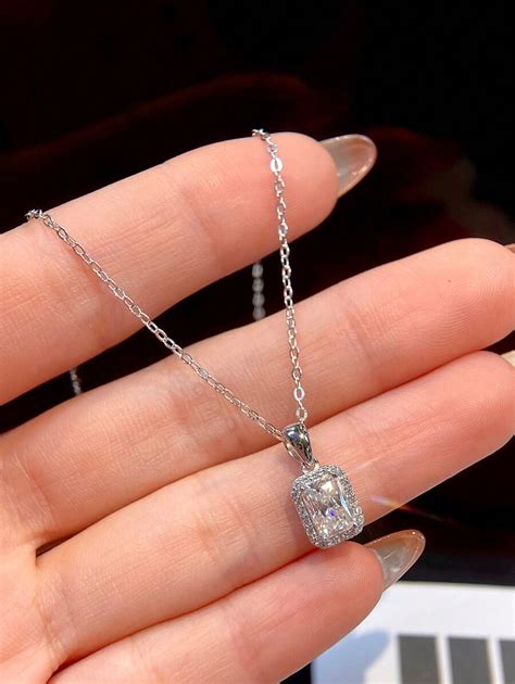 1 Piece 1Carat Rectangular Radiant Cut Design Colorless Moissan Full ...