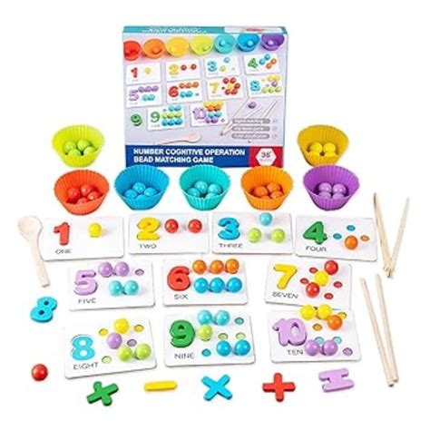 MontyMaestro -Number Bead Matching Game | Activity Toy| Montessori Game ...