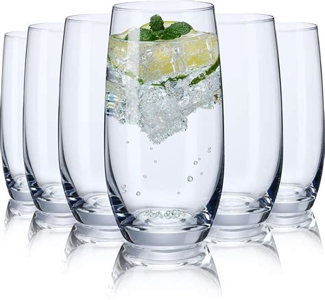 Amazon.com | MITBAK 16 - OZ Drinking Glasses (Set of 6) | Glass Cups ...