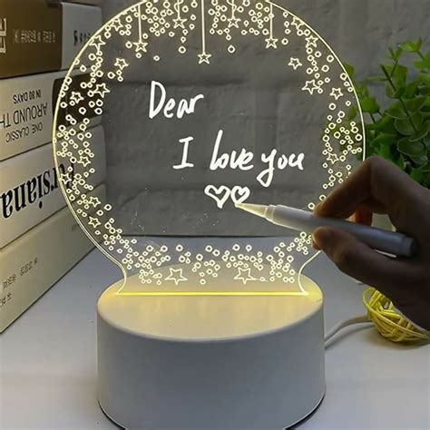 3D Creative Writeable LED Night Lamp