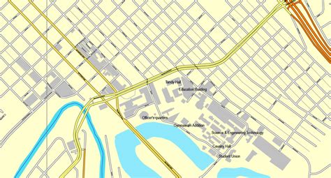 Brownsville, Texas, Printable map, US, vector street City Plan map ...