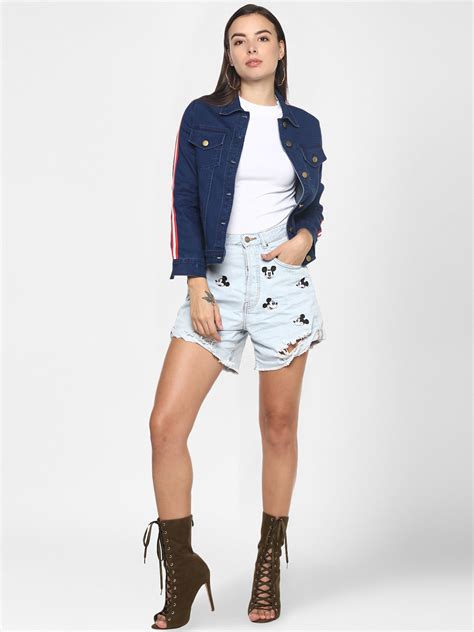 Women's Navy Blue Jacket with Red Tape – Stylestone