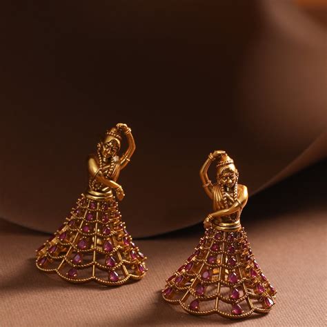 Shop Dancing Lady Antique Earrings From Tarinika | Indian Jewelry ...