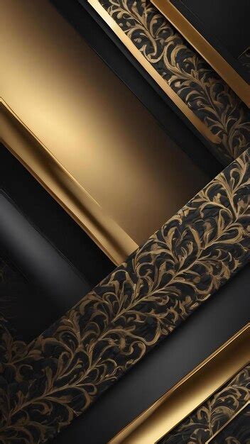An elegant black and gold design background | Premium AI-generated image
