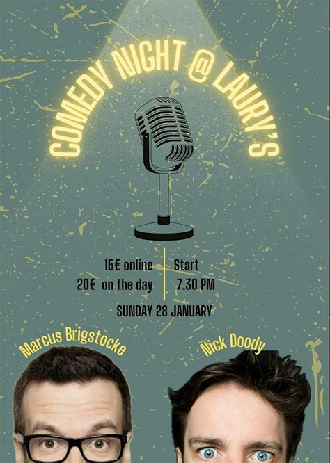 Comedy Night @ Laurys with Marcus Brigstocke and Nick Doody, Laury's ...