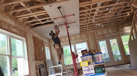 Image result for Using a Drywall Lift for Ceiling