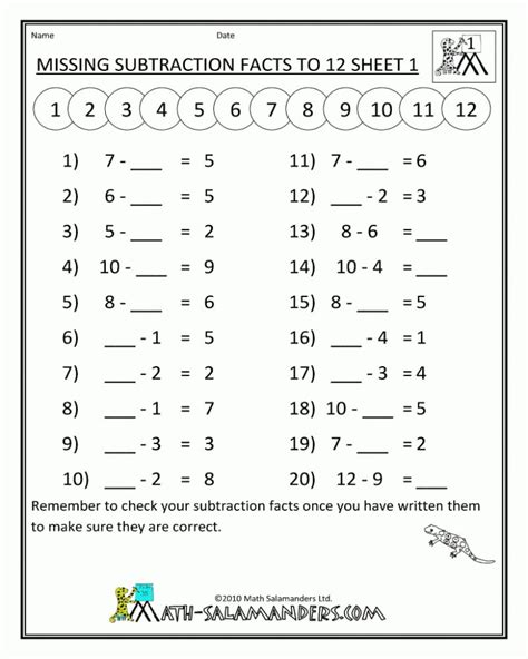 Image result for First Grade Math Facts