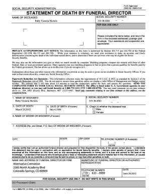 Social Security 721 Form Printable - Fill Online, Printable, Fillable ...
