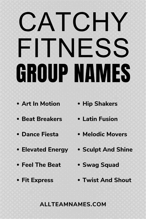541 Best Fitness Challenge Team Names To Crush The Competition