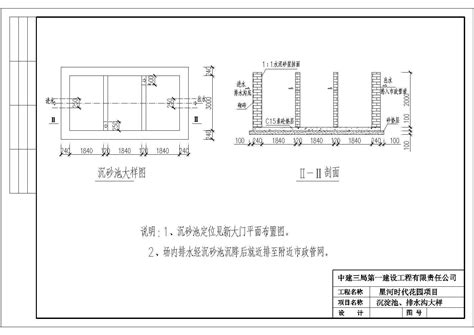 地沟做法（后场厨房地面排水沟节点图）