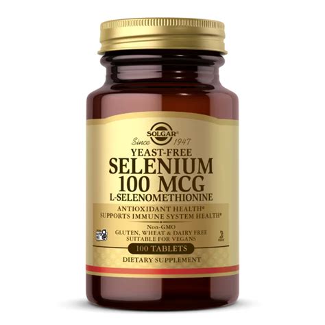 Yeast-Free Selenium 100 mcg Tablets | Solgar®