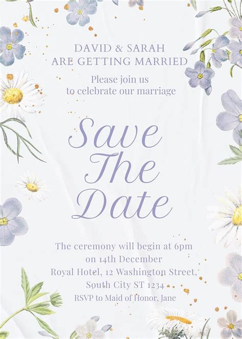 Wedding invitation card template | Free Photo - rawpixel