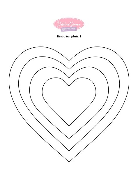 Free Heart Stencils! Printable & Easy - Printables for Everyone