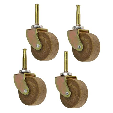 Wood Furniture Caster Wheel | Diameter: 2" | Stem Caster Wheels for ...