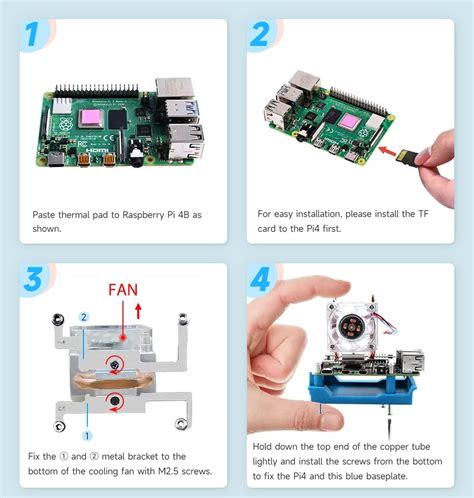Mini Tower Kit For Raspberry Pi 4B, Desktop Computer Case