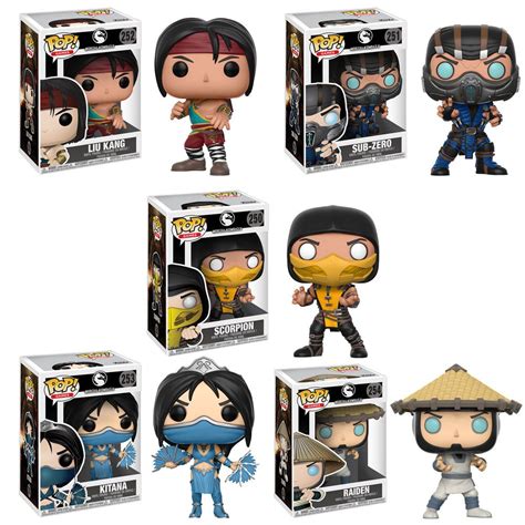 Buy Funko Pop Games Mortal Kombat SubZero, Lui Kang, Kitana, Raiden ...