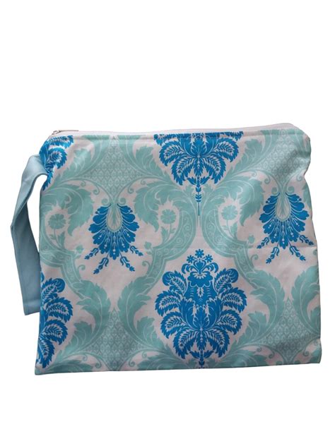 Turquoise and Aqua Wet Swimsuit Bag, Wet Bag, Beach Wet Bag, Small Wet ...