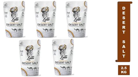 LUNN Combo of Natural Fine Grain Desert Salt | Pack of 5 (500 Gm Each ...