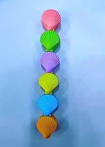 DELITON 6 Colors Creative Cartoon shell Shape Highlighter marker Pen ...