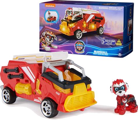 Amazon.com: Paw Patrol: The Mighty Movie, juguete de camión de bomberos ...