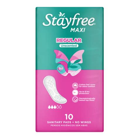 Stayfree Maxi Pads Wings Scented 10s - Superb Hyper