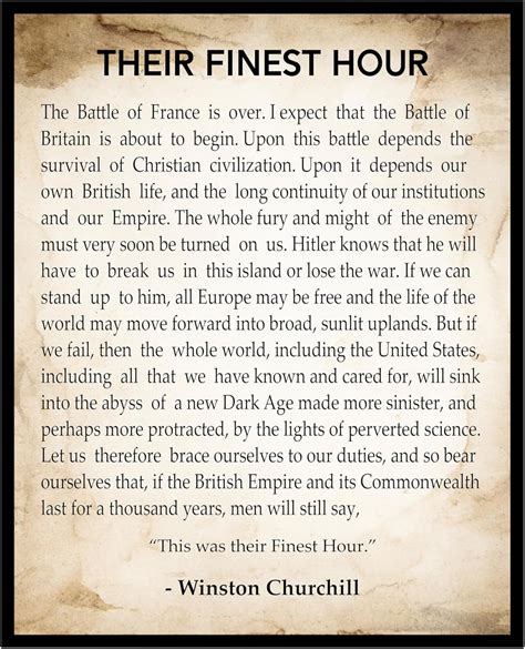 Amazon.com: Poster Master Their Finest Hour Poster - Winston Churchill ...