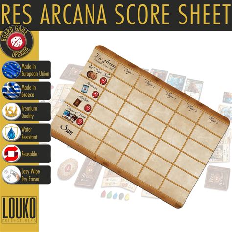 Acheter Res Arcana - Feuille de score réinscriptible - Louko ...