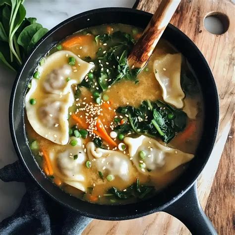 15-Minute Miso Dumpling Soup - Quick Asian Comfort Food - Tasty Gusto