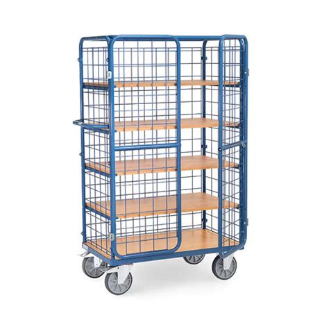 Parcel roll container - 8581-3DE - fetra - shelf / 2-panel / lockable
