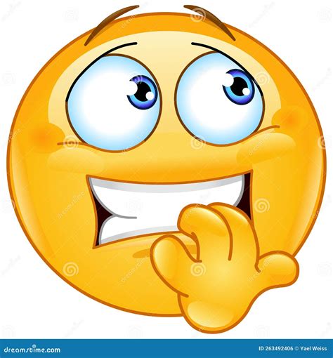 Nervous Emoticon, Icon Vector Illustration | CartoonDealer.com #260372128