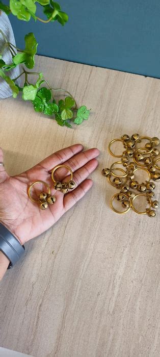 6 pair Ghungroo Ring for Ganpati and Janmashtmi Aarti , Clapping Ghung ...