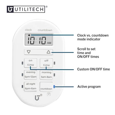 Image result for How to Set Utilitech Simple Timer. Timer