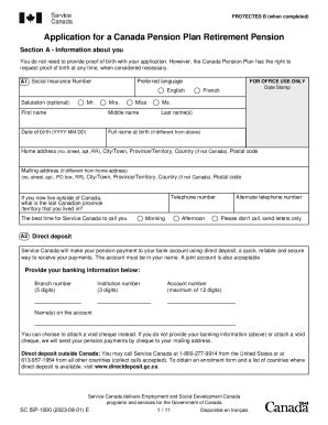 What Are The Steps To Apply For A Canada Pension Plan ... - Fill and ...