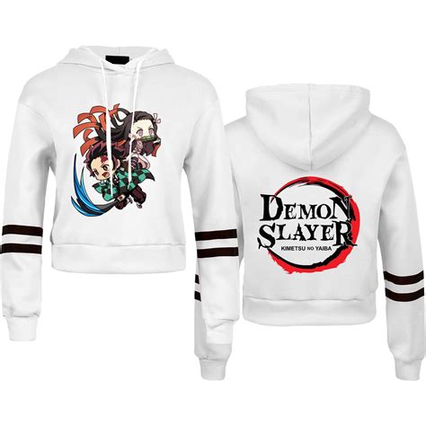 Cyan oak Demon Slayer Crop Top Hoodie Anime Graphic India | Ubuy