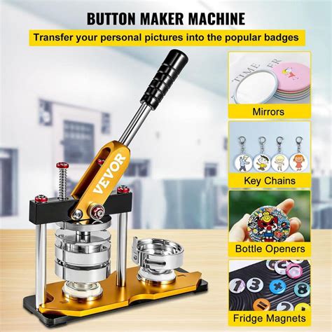 Buy Button Badge Maker Machine 3 in. Button Maker 75mm with 100-Sets ...