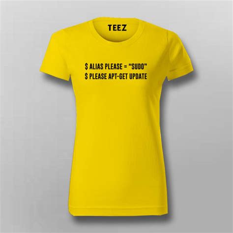 Alias Please="sudo" Funny Programming T-Shirt For Women – TEEZ.in