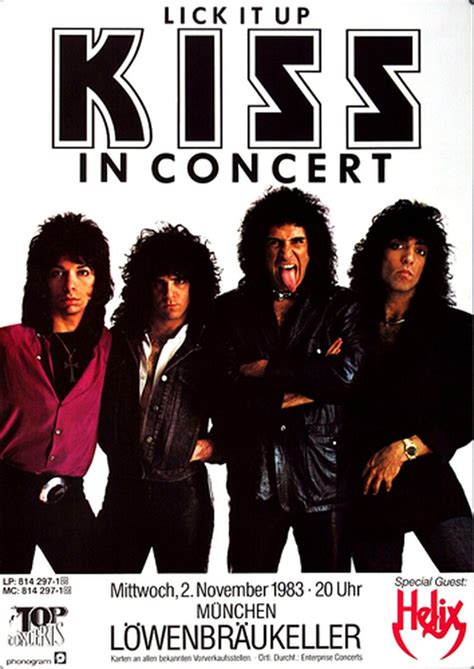 KISS - Lick it up, Tour 1983 - Konzertplakat, 111,00