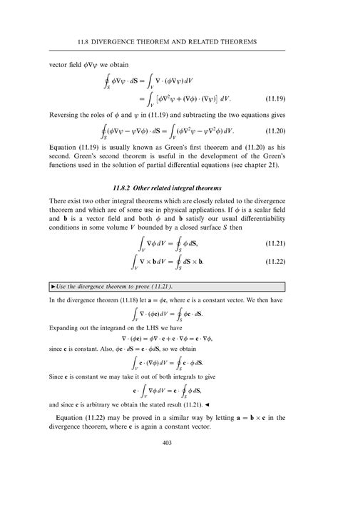 Physics Engineering (34) - 11 DIVERGENCE THEOREM AND RELATED THEOREMS ...