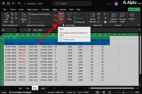 Image result for Microsoft Excel Sort