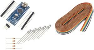 Ultragenix Arduino Nano With 2M Rainbow Wire Kids (1k5resister,5LED ...