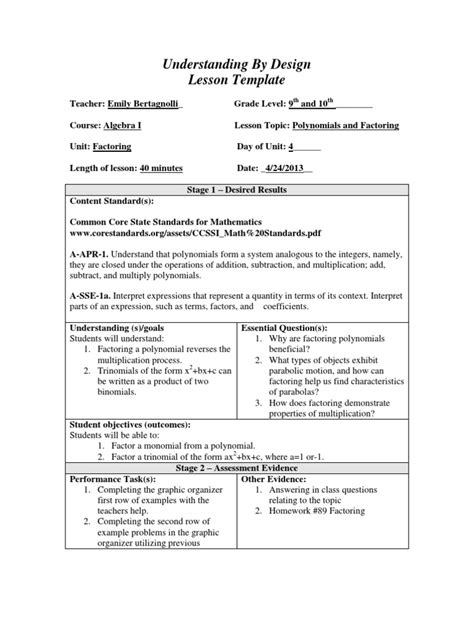Factoring Lesson 的图像结果