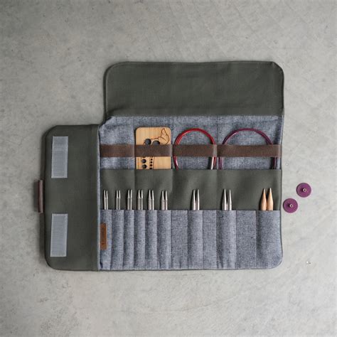 Case for Interchangeable Knitting Needle Set, Green Best of Case for ...