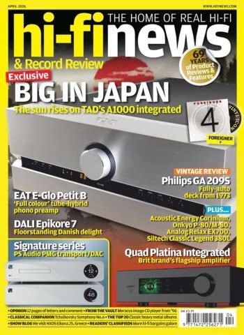 Hi-Fi News - April 2026 | Audio Reviews, Hi-Fi Equipment & Sound Technology